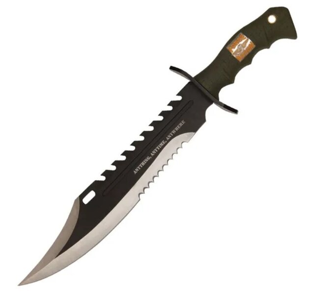 USMC Sawback Bowie Knife &ndash; Zwart Bowie Mes met Schede