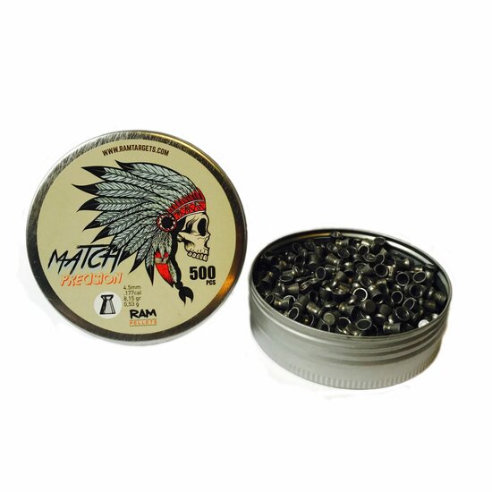 .177 - Luchtbuks Pellets RAM Match Precision Flat 4.50 mm (8.15 grain)