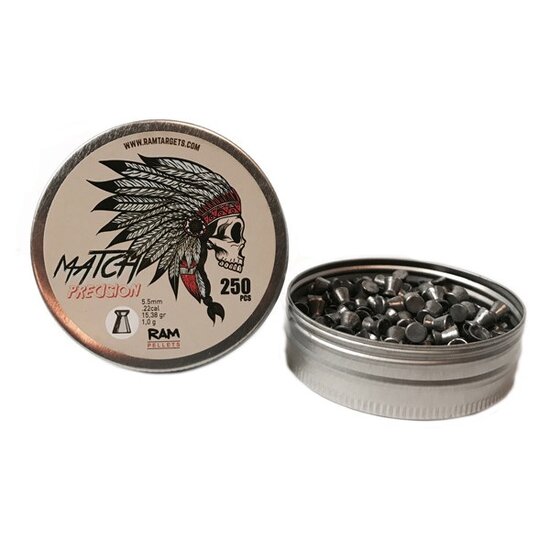 .22 - Luchtbuks Pellets RAM Match Precision Flat 5.50 mm (15.38 grain)