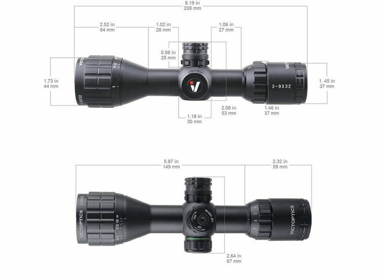VictOptics C3 3-9x32 Mil-Dot Richtkijker
