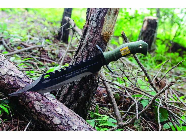 USMC Sawback Bowie Knife &ndash; Zwart Bowie Mes met Schede