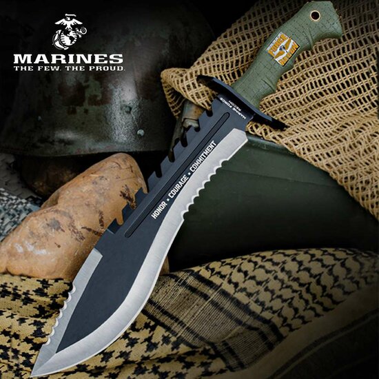 USMC Kukri Machete met Schede &ndash; Militair Kukri Mes