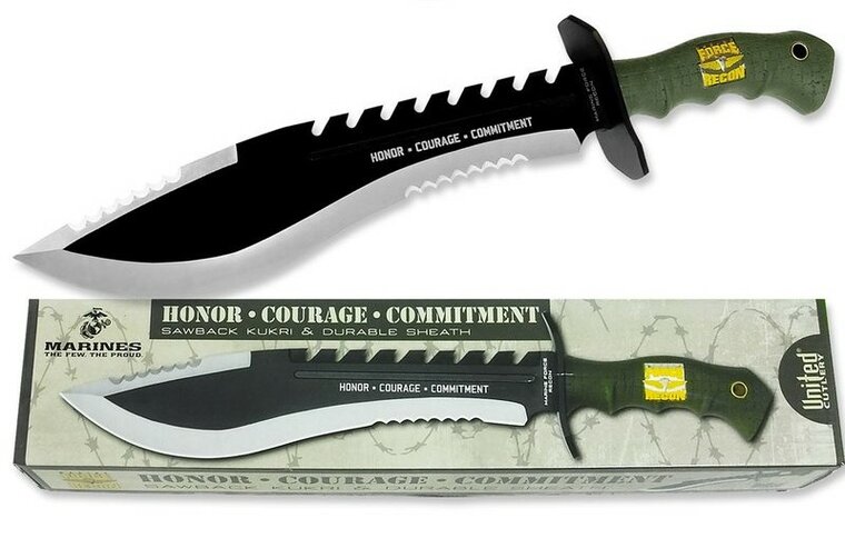 USMC Kukri Machete met Schede &ndash; Militair Kukri Mes
